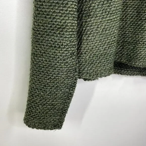 Bobi Los Angeles Green Wool Blend Knit Long Sleeve Sweater Women's Size Small S - Picture 3 of 8